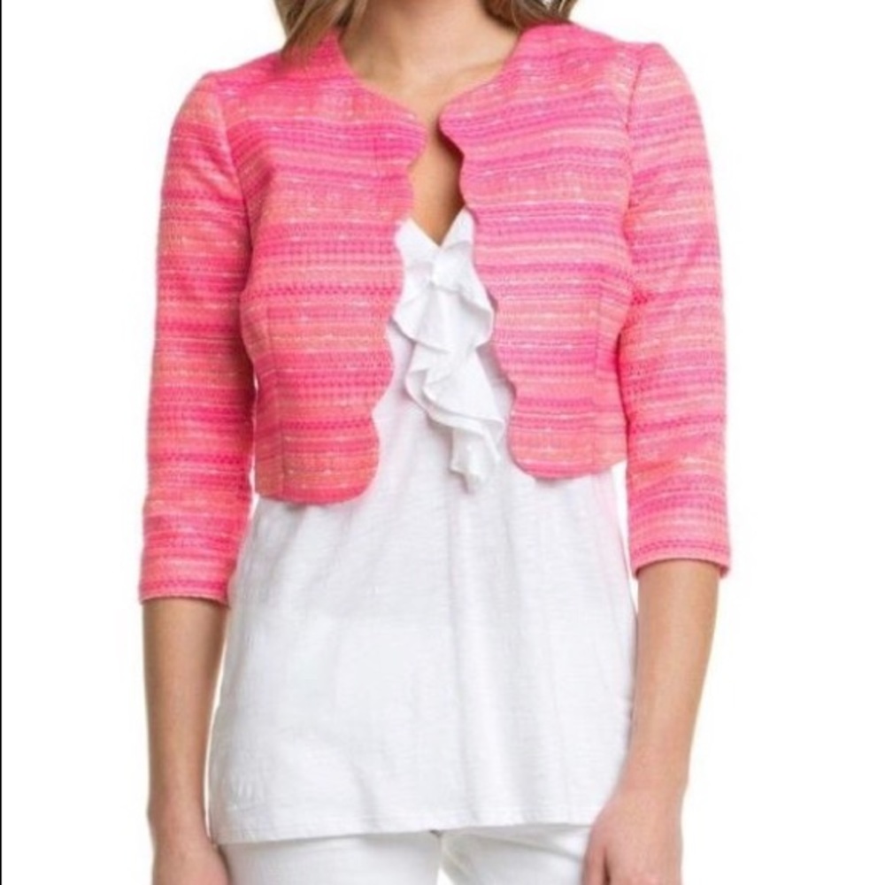 Lilly Pulitzer Wonda Scalloped Brocade Jacket